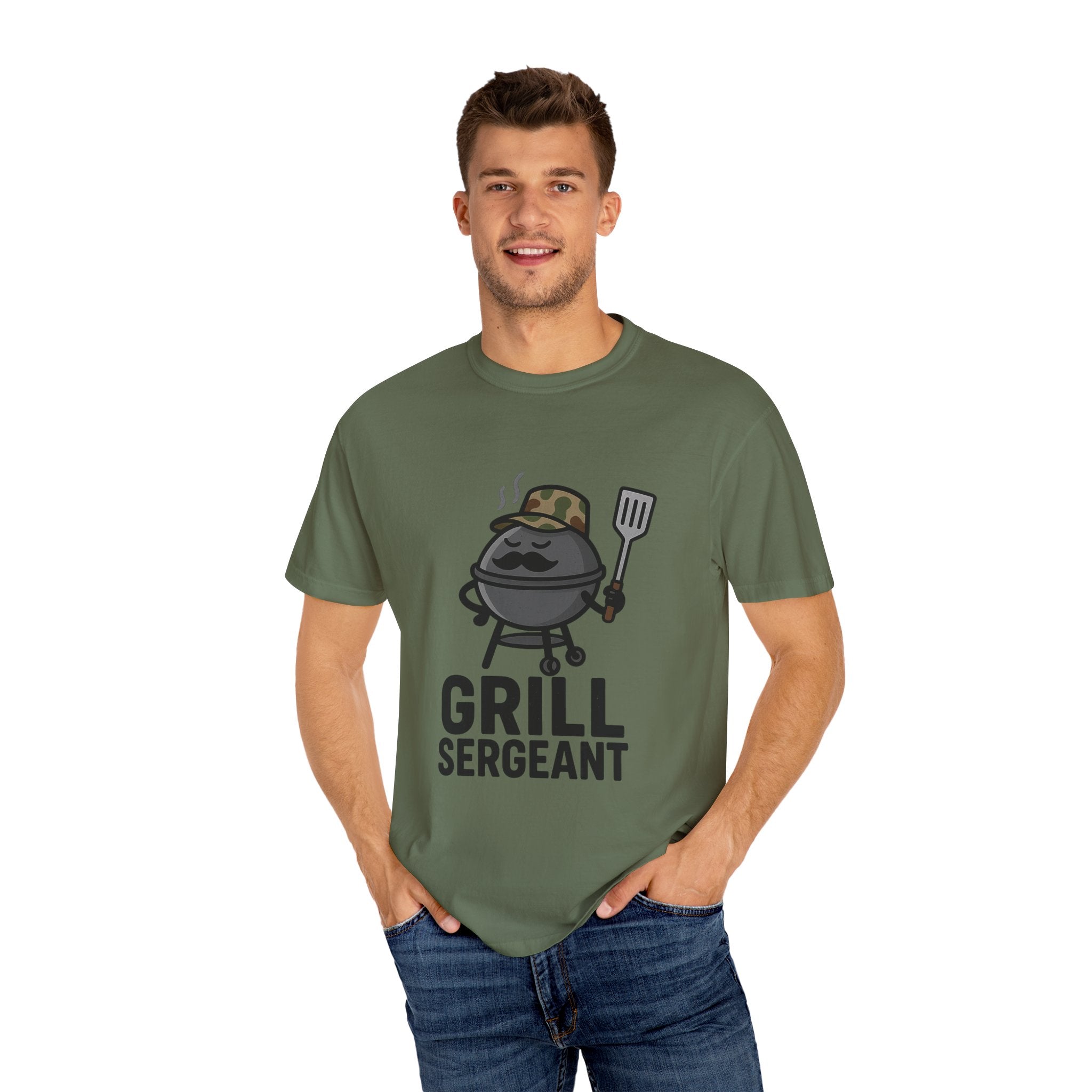 Grill Sergeant T-Shirt | Funny BBQ Apparel, Unisex Gift, Father's Day, Cookout Outfit, Summer Party Wear