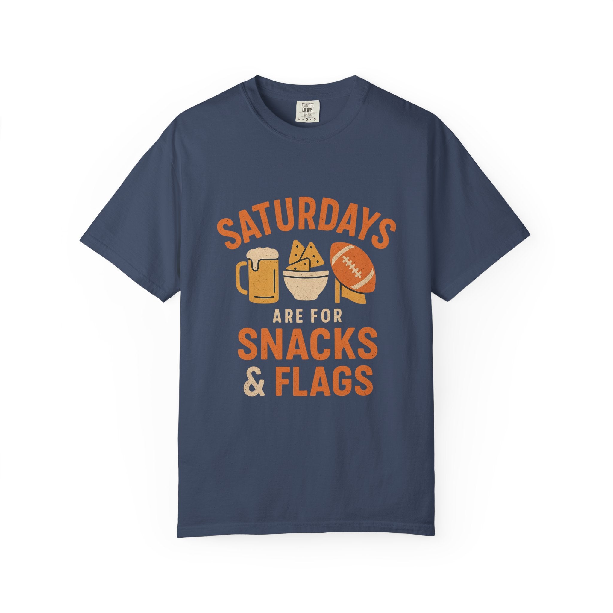 Fun Game Day T-Shirt for Snack Lovers, Football Fan Tee, Saturday Vibe Shirt, Unisex Comfort Wear, Weekend Celebration Top