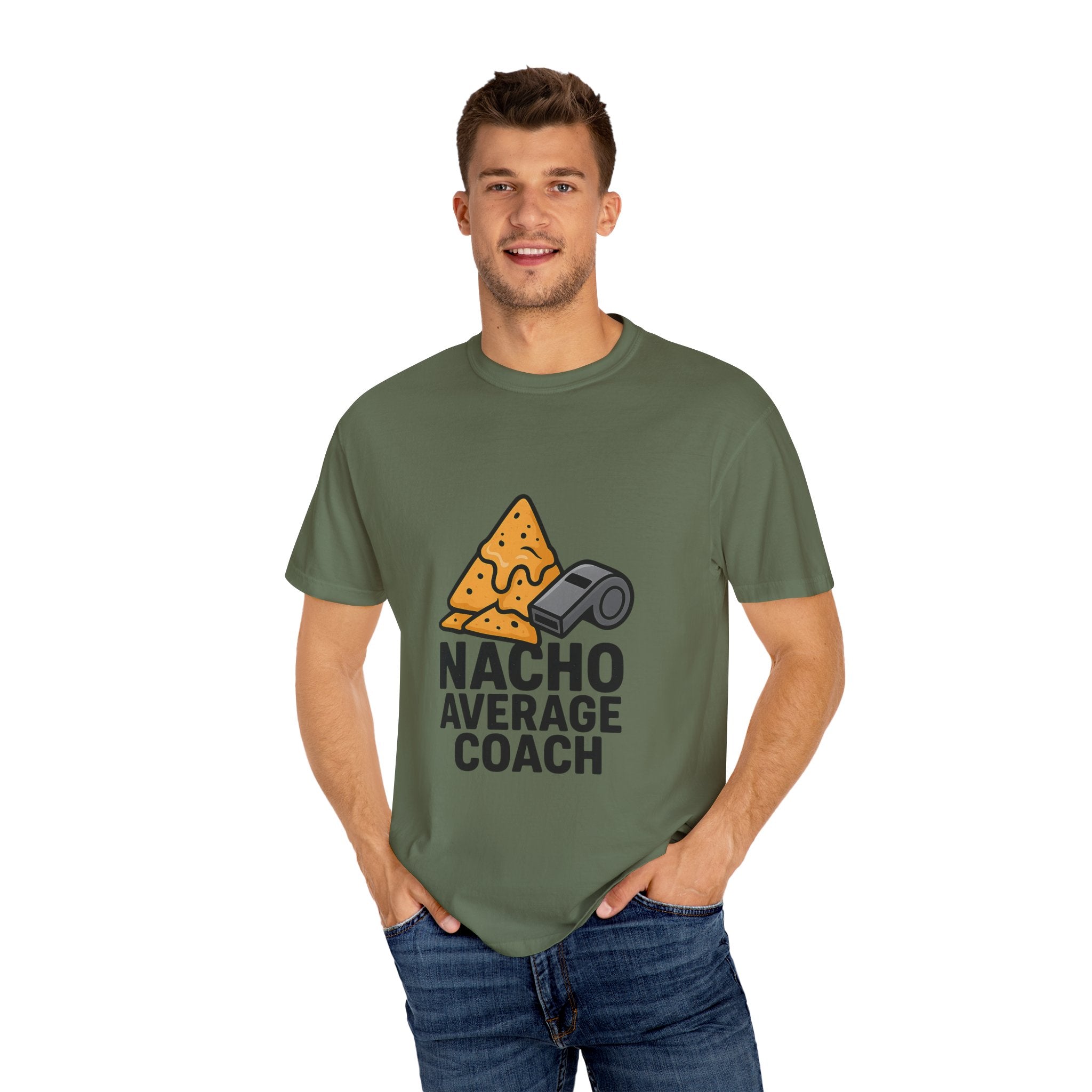 Nacho Average Coach T-Shirt - Fun and Humorous Tee for Coaches, Gift for Sports Fans, Unique Coaching Apparel, Casual Wear