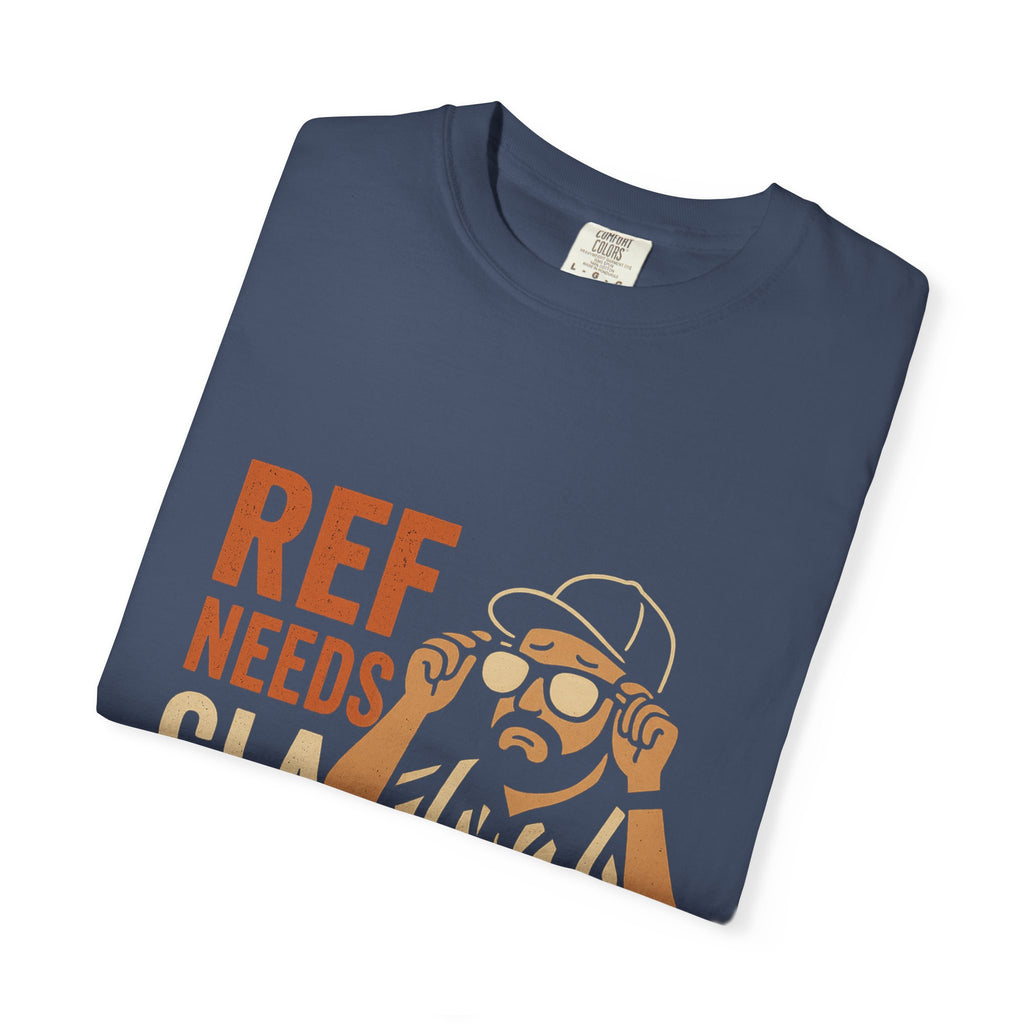 Ref Needs Glasses T-Shirt, Fun Referee Shirt, Casual Game Day Tee, Gift for Sports Fans, Unisex Graphic Top