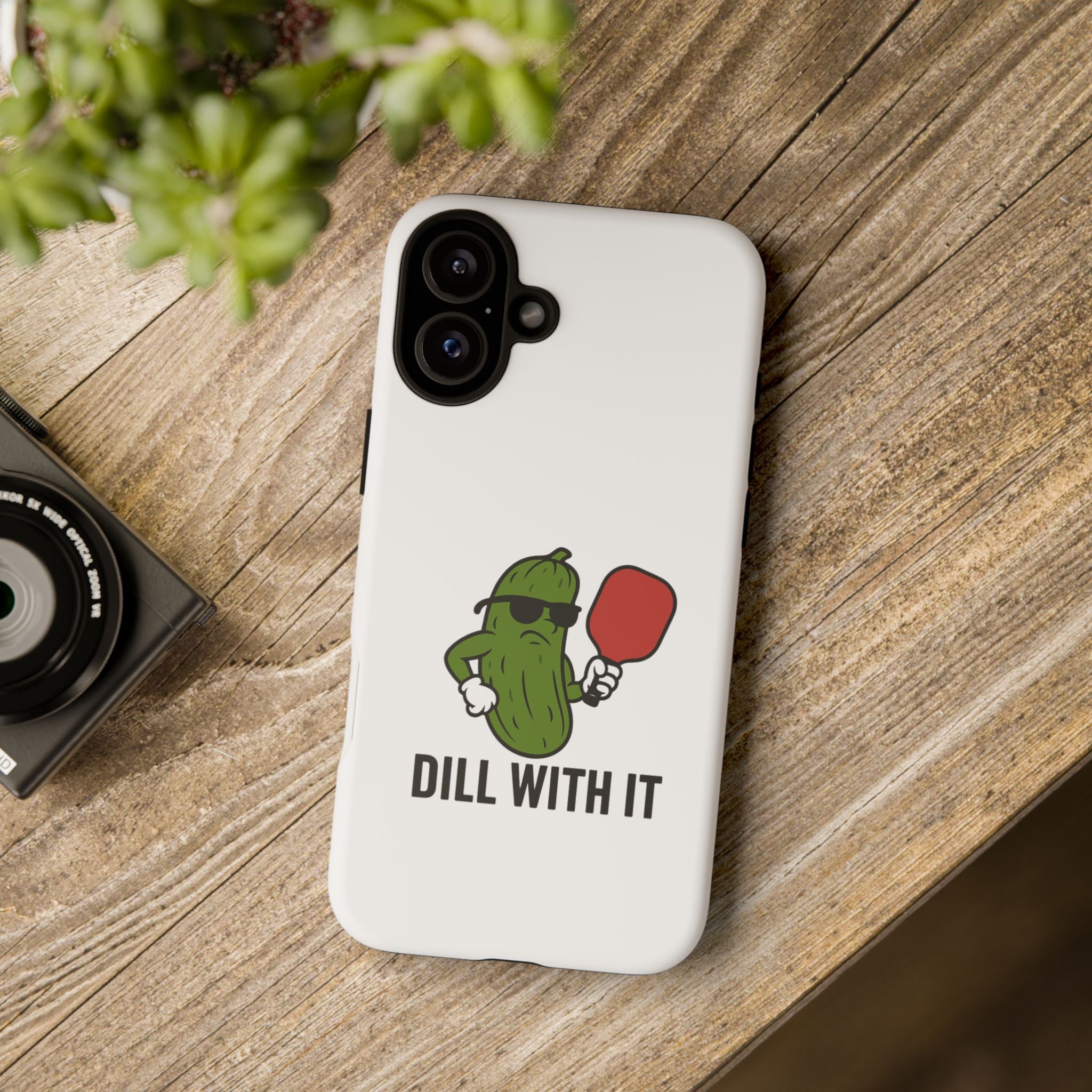 Funny Pickle Phone Case | Dill With It | Quirky Gift for Foodies, Humor Lovers, Birthdays, Kitchen Decor