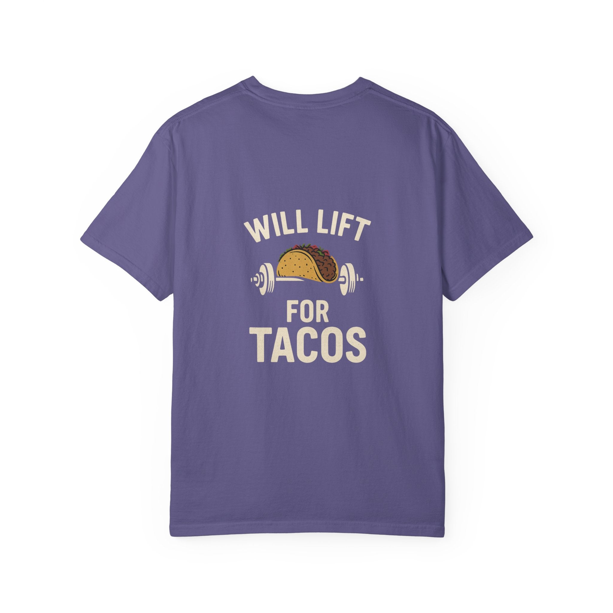 Funny Gym T-Shirt, Taco Lover Shirt, Gift for Weightlifters, Unisex Fitness Tee, Will Lift for Tacos Tee