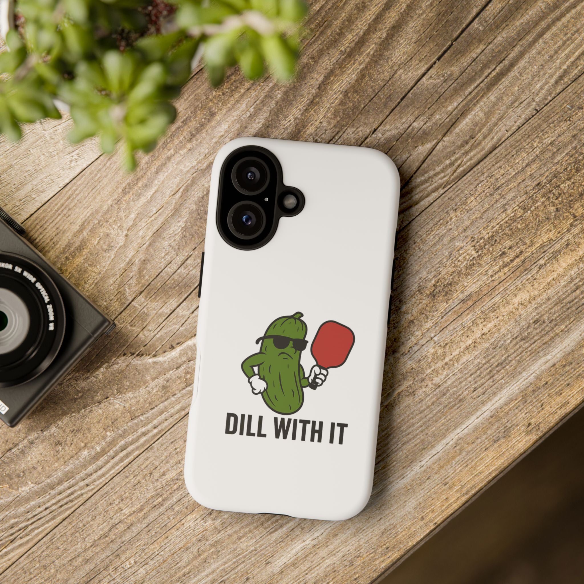 Funny Pickle Phone Case | Dill With It | Quirky Gift for Foodies, Humor Lovers, Birthdays, Kitchen Decor