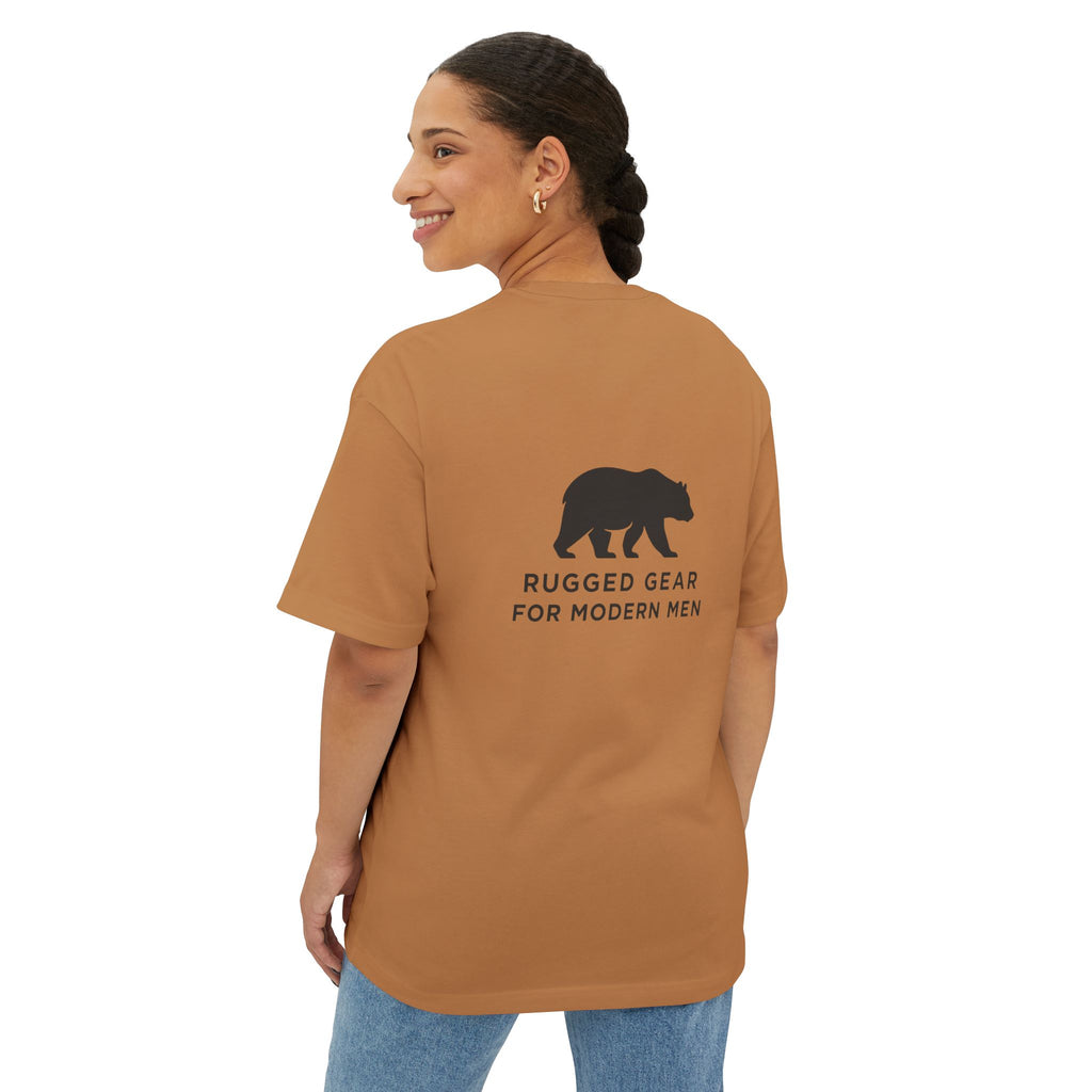 Rugged Men's Boxy Tee - Oversized Unisex T-Shirt, Casual Wear, Gift for Him, Nature Lovers, Outdoor Enthusiasts