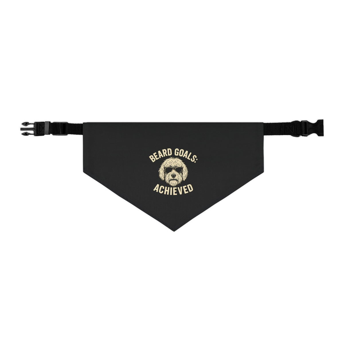 Beard Goals Achieved Pet Bandana Collar, Dog Accessories, Pet Fashion, Trendy Dog Gear, Gifts for Dog Lovers