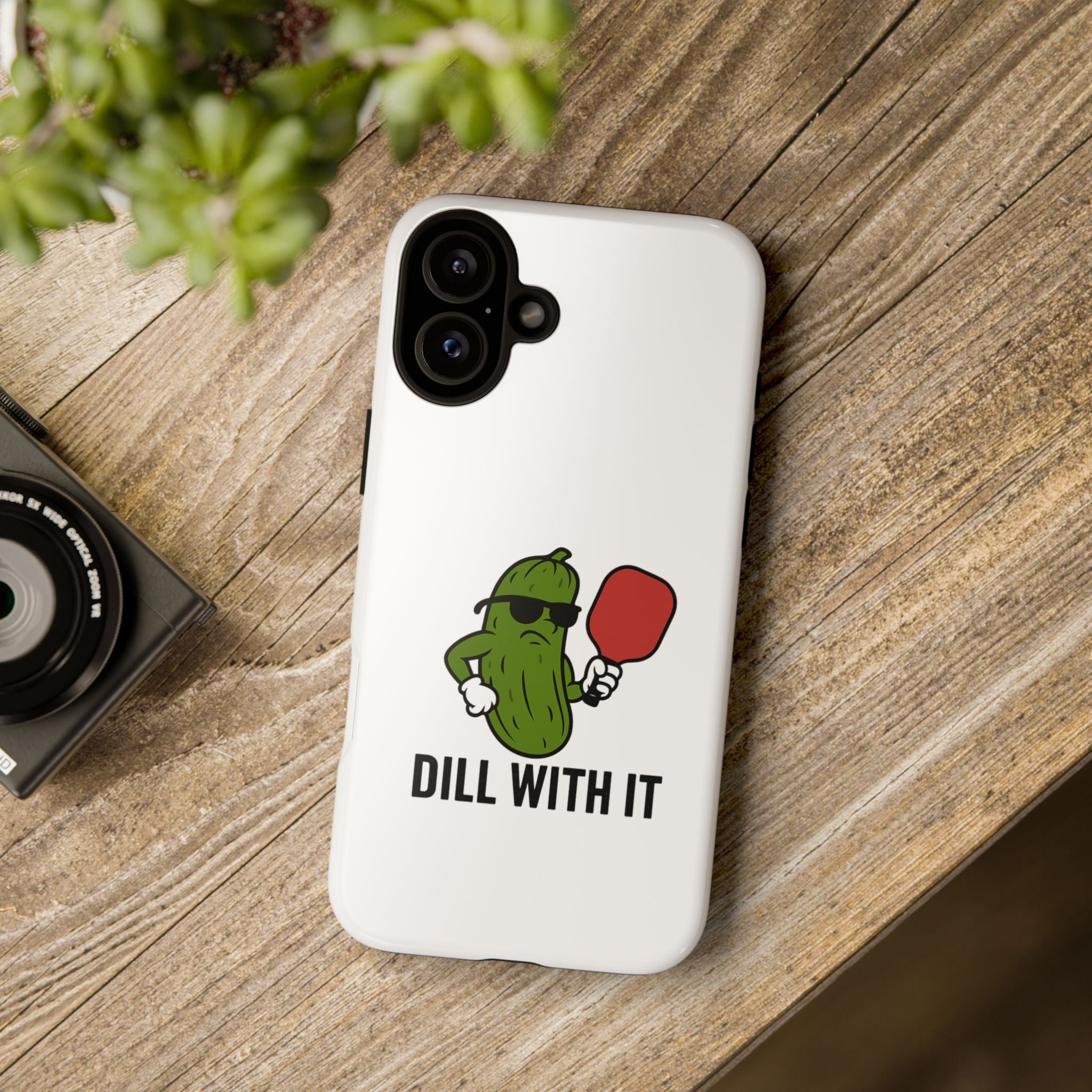 Funny Pickle Phone Case | Dill With It | Quirky Gift for Foodies, Humor Lovers, Birthdays, Kitchen Decor