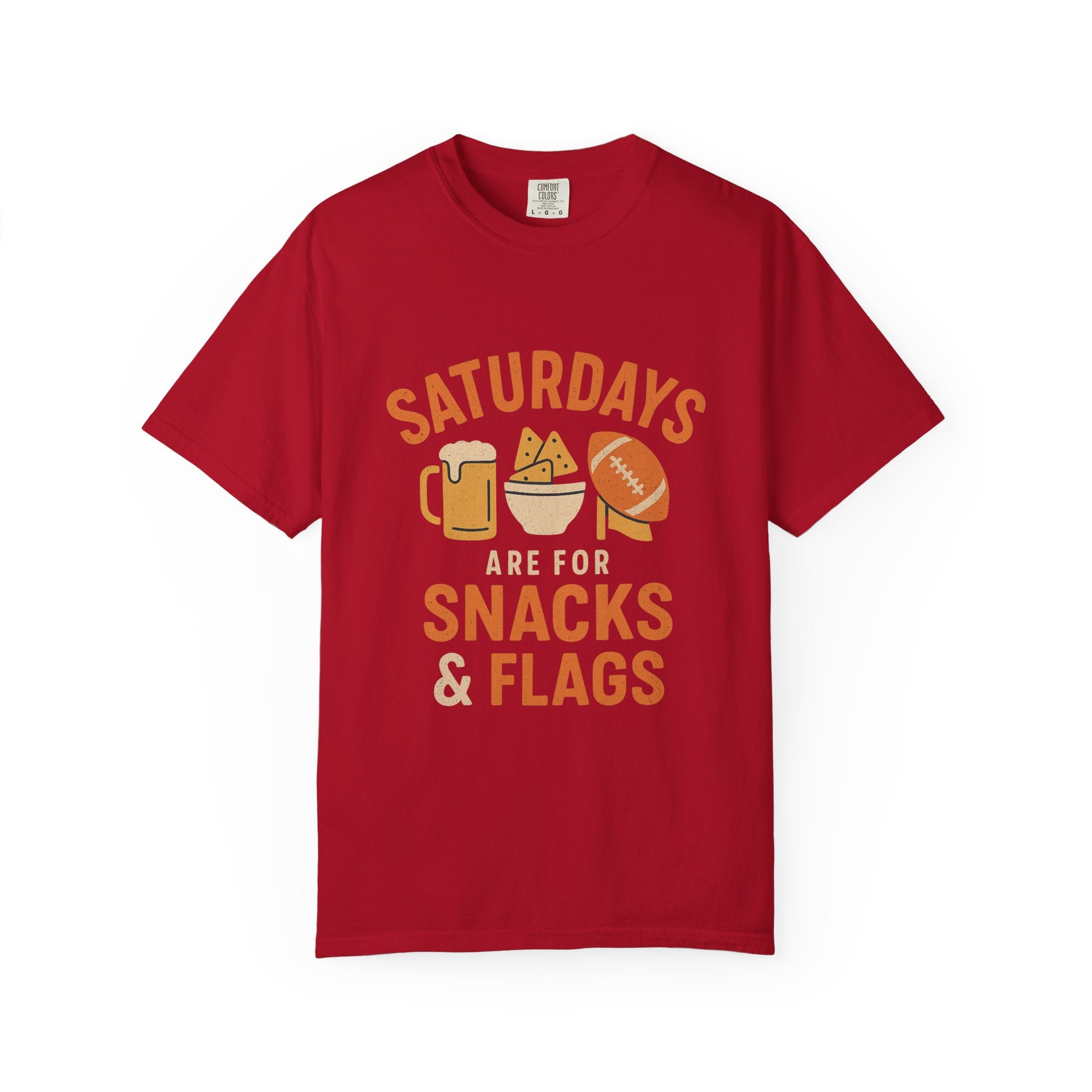 Fun Game Day T-Shirt for Snack Lovers, Football Fan Tee, Saturday Vibe Shirt, Unisex Comfort Wear, Weekend Celebration Top
