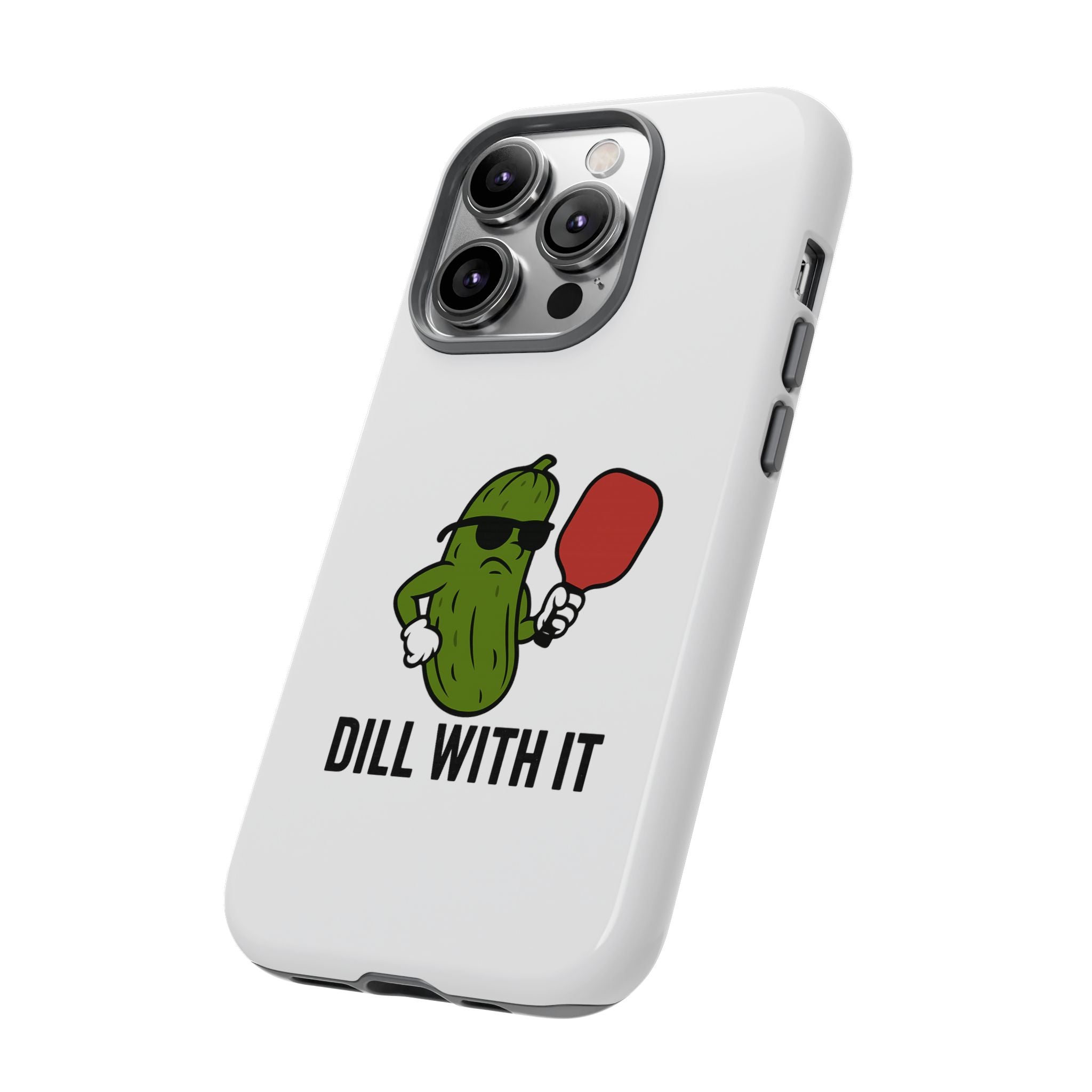 Funny Pickle Phone Case | Dill With It | Quirky Gift for Foodies, Humor Lovers, Birthdays, Kitchen Decor