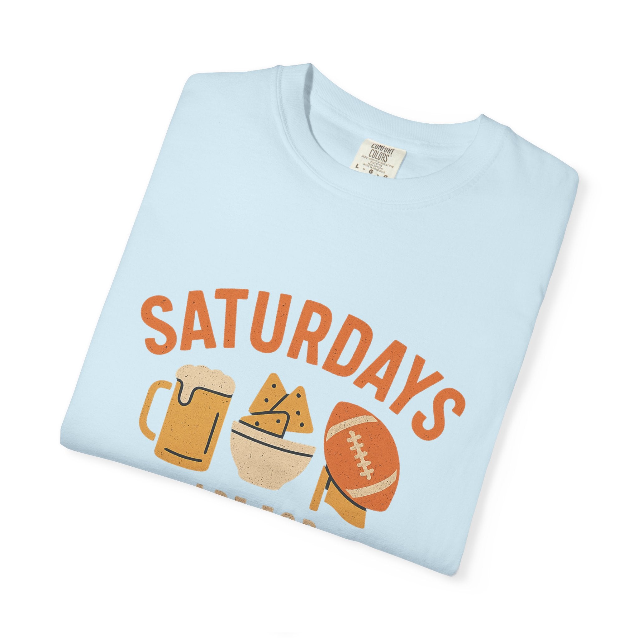 Fun Game Day T-Shirt for Snack Lovers, Football Fan Tee, Saturday Vibe Shirt, Unisex Comfort Wear, Weekend Celebration Top