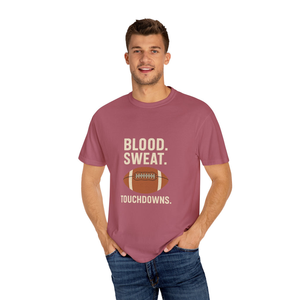 Football Fan T-Shirt, Unisex Garment-Dyed Tee, Sports Shirt, Game Day Apparel, Touchdown Celebration Gear