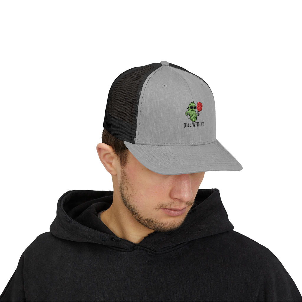 Dill With It Snapback Trucker Cap | Fun Casual Hat for All Occasions | Gifts for Friends, Birthdays, Summer Events