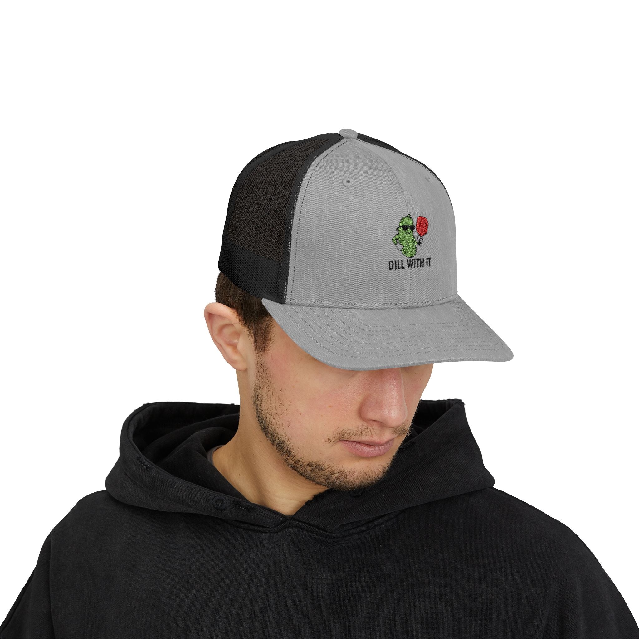 Dill With It Snapback Trucker Cap | Fun Casual Hat for All Occasions | Gifts for Friends, Birthdays, Summer Events