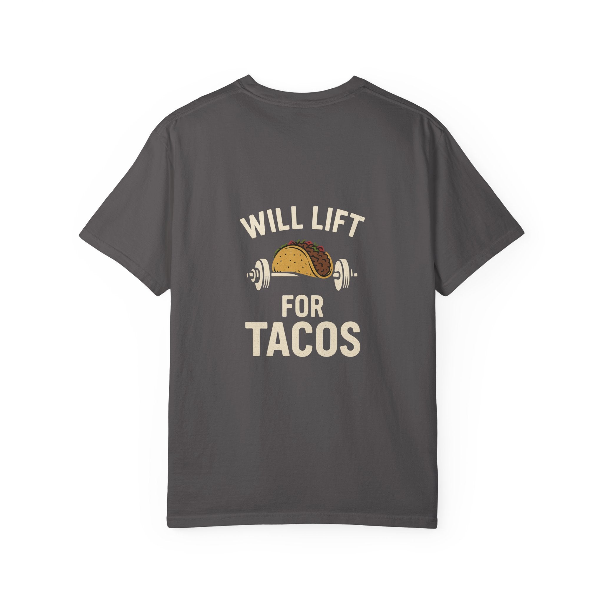 Funny Gym T-Shirt, Taco Lover Shirt, Gift for Weightlifters, Unisex Fitness Tee, Will Lift for Tacos Tee