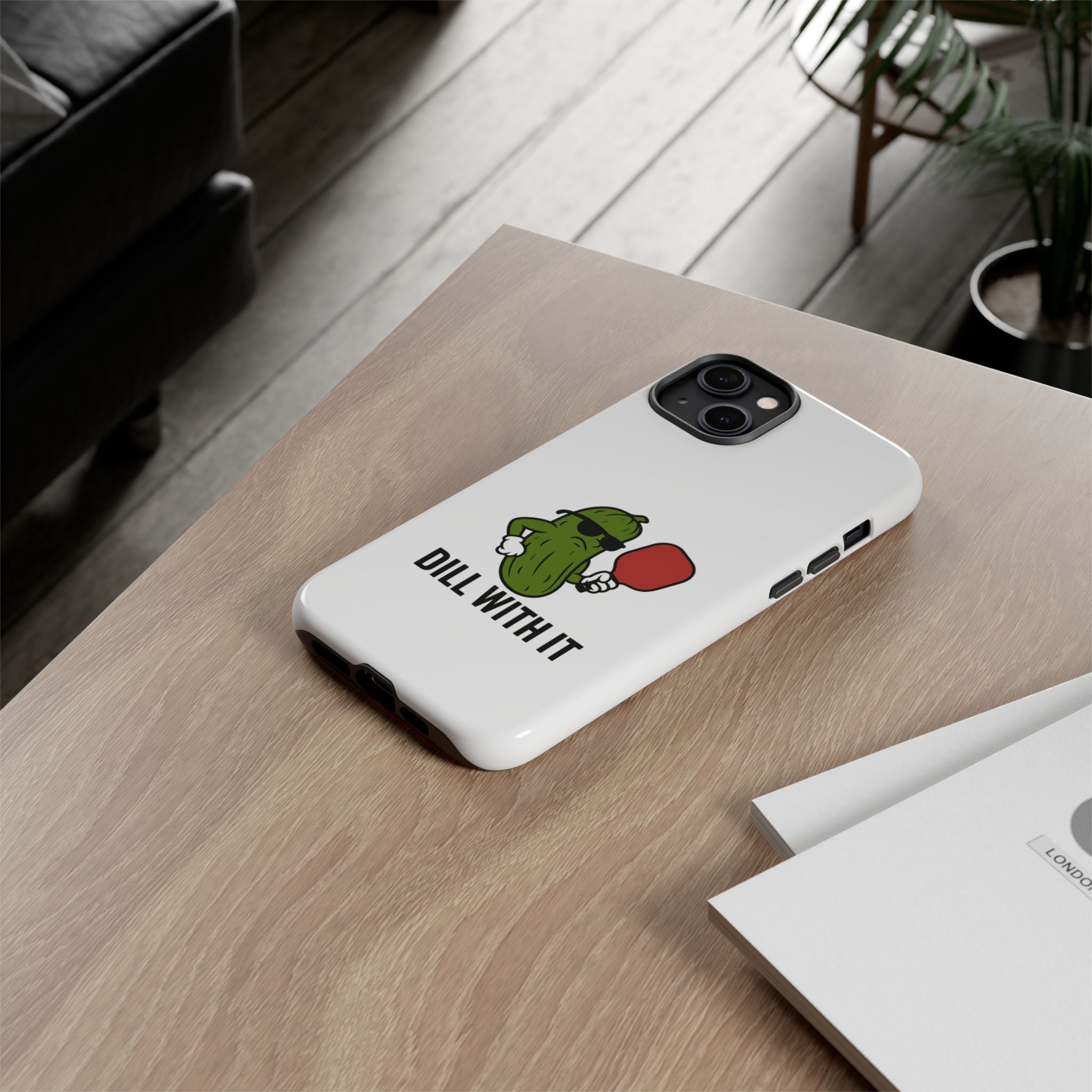 Funny Pickle Phone Case | Dill With It | Quirky Gift for Foodies, Humor Lovers, Birthdays, Kitchen Decor