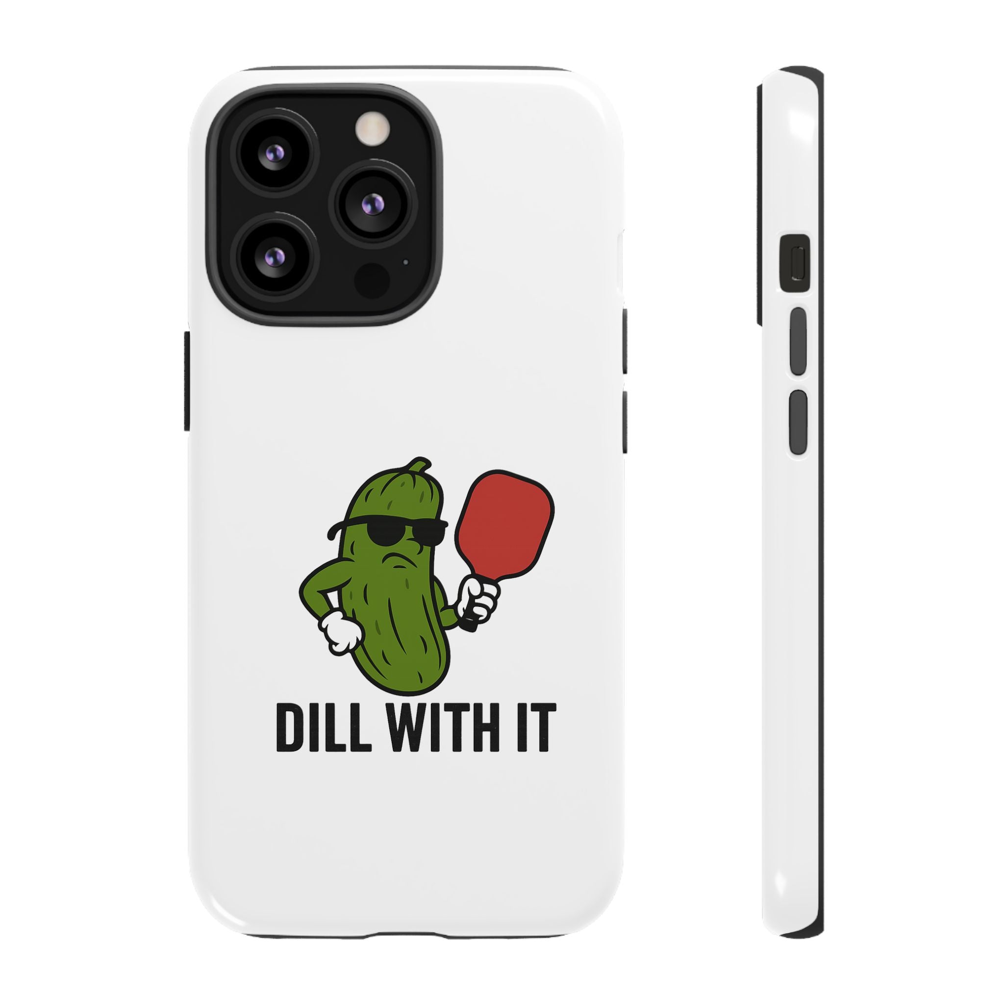 Funny Pickle Phone Case | Dill With It | Quirky Gift for Foodies, Humor Lovers, Birthdays, Kitchen Decor