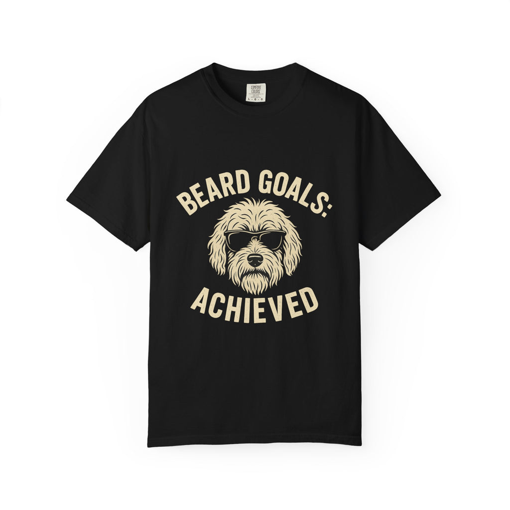 Beard Goals T-Shirt, Fun Graphic Tee, Dog Lover Apparel, Casual Wear, Gifts for Him, Father's Day T-Shirt