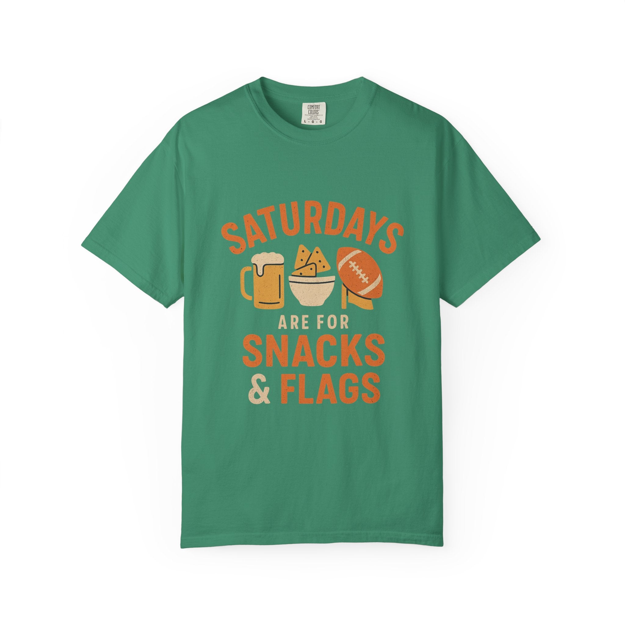 Fun Game Day T-Shirt for Snack Lovers, Football Fan Tee, Saturday Vibe Shirt, Unisex Comfort Wear, Weekend Celebration Top