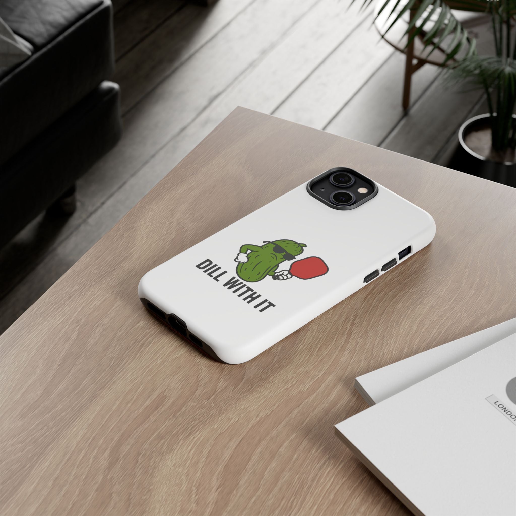 Funny Pickle Phone Case | Dill With It | Quirky Gift for Foodies, Humor Lovers, Birthdays, Kitchen Decor