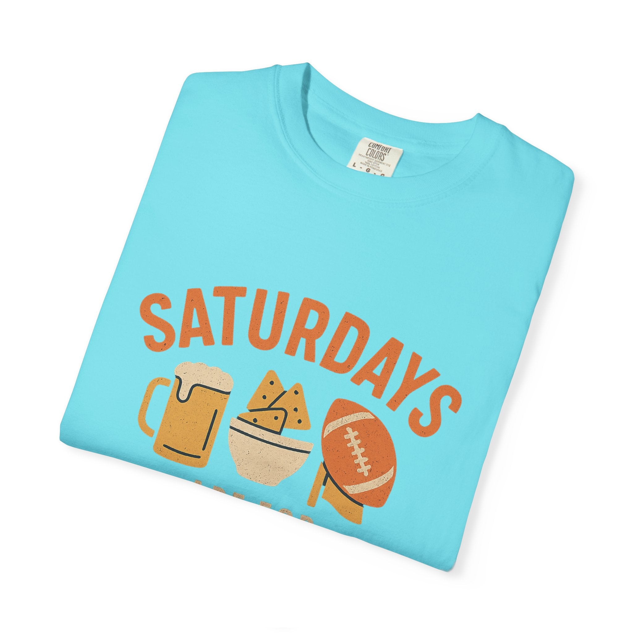 Fun Game Day T-Shirt for Snack Lovers, Football Fan Tee, Saturday Vibe Shirt, Unisex Comfort Wear, Weekend Celebration Top