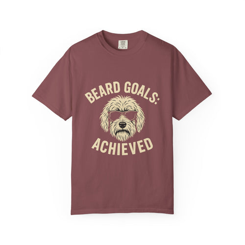 Beard Goals T-Shirt, Fun Graphic Tee, Dog Lover Apparel, Casual Wear, Gifts for Him, Father's Day T-Shirt