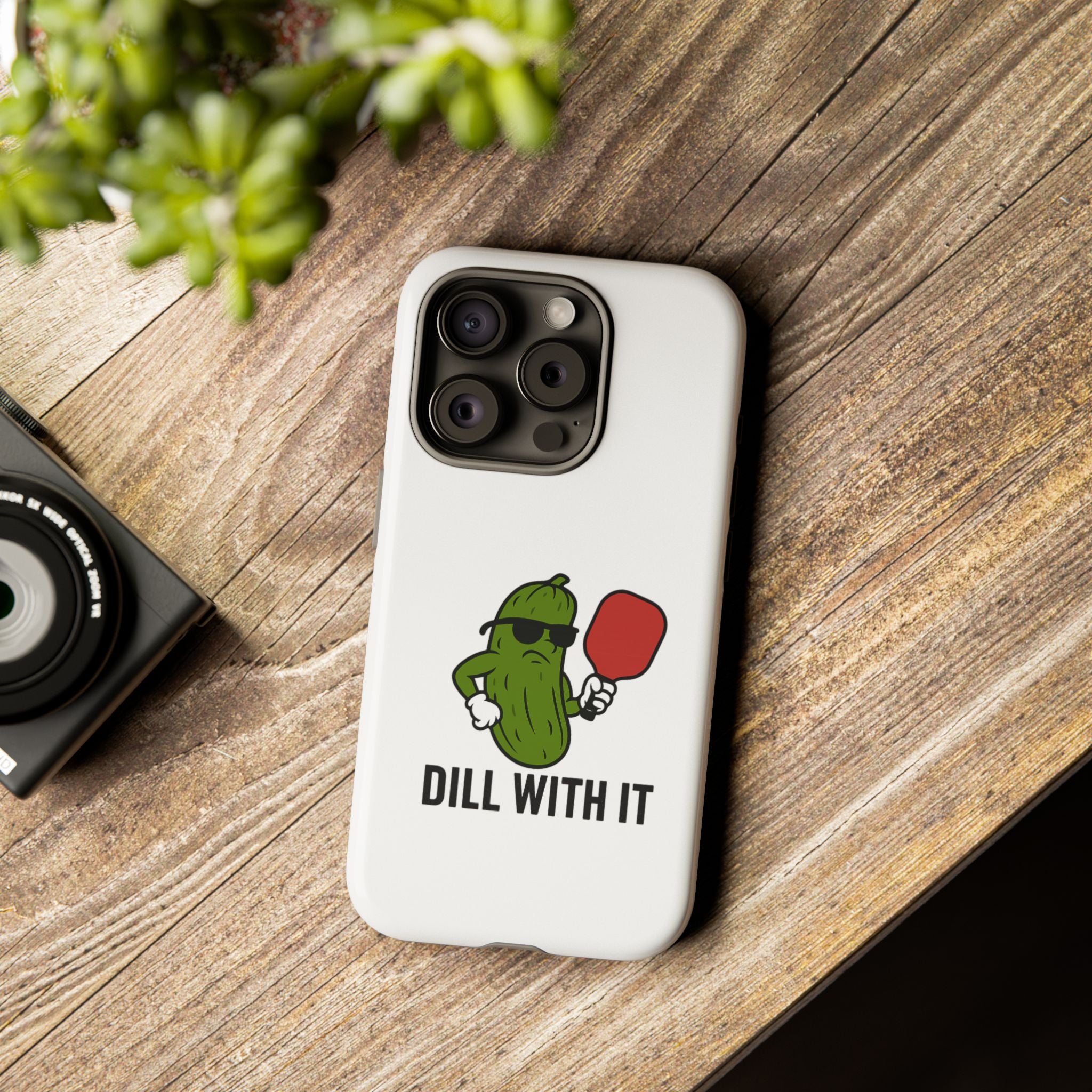 Funny Pickle Phone Case | Dill With It | Quirky Gift for Foodies, Humor Lovers, Birthdays, Kitchen Decor