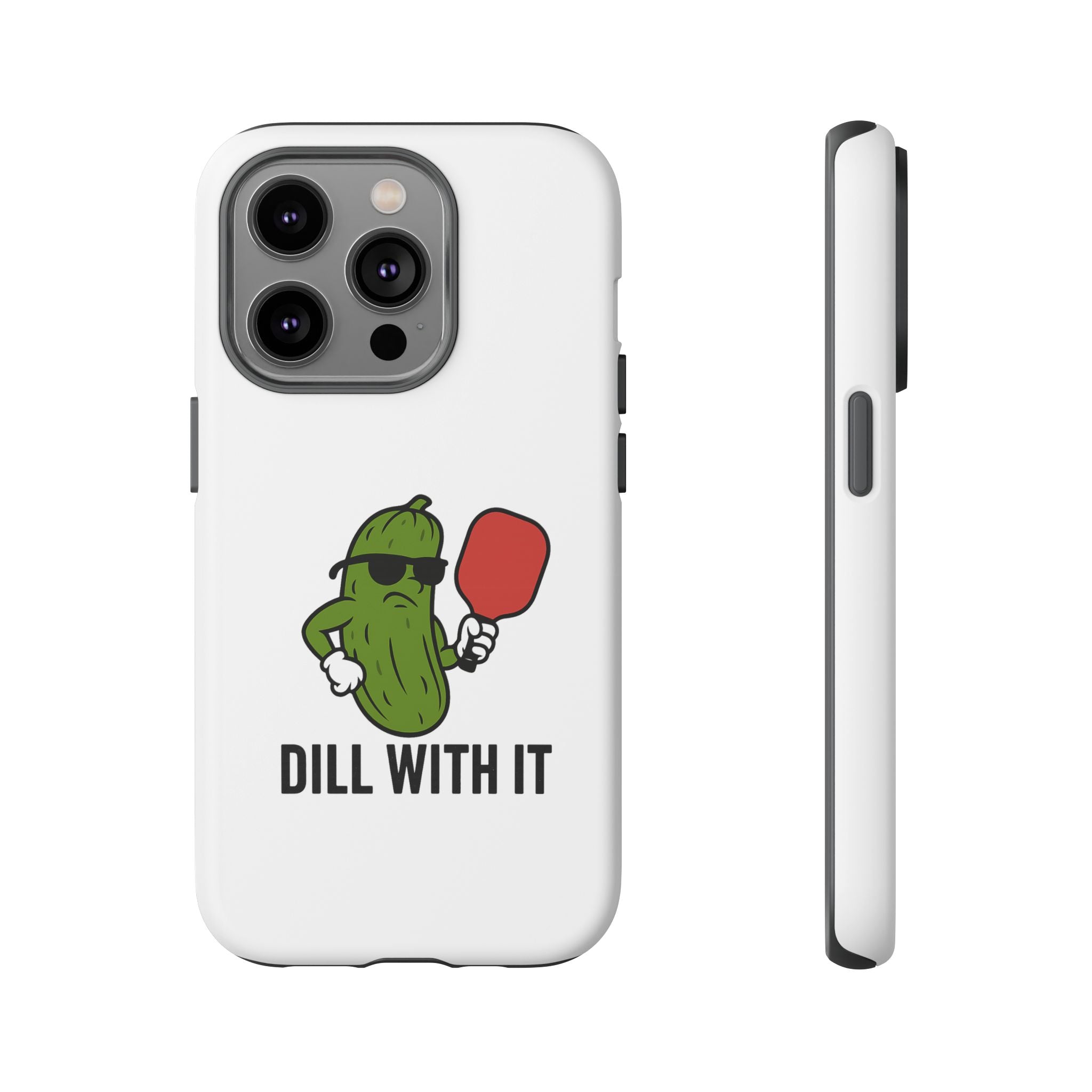 Funny Pickle Phone Case | Dill With It | Quirky Gift for Foodies, Humor Lovers, Birthdays, Kitchen Decor