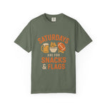 Fun Game Day T-Shirt for Snack Lovers, Football Fan Tee, Saturday Vibe Shirt, Unisex Comfort Wear, Weekend Celebration Top