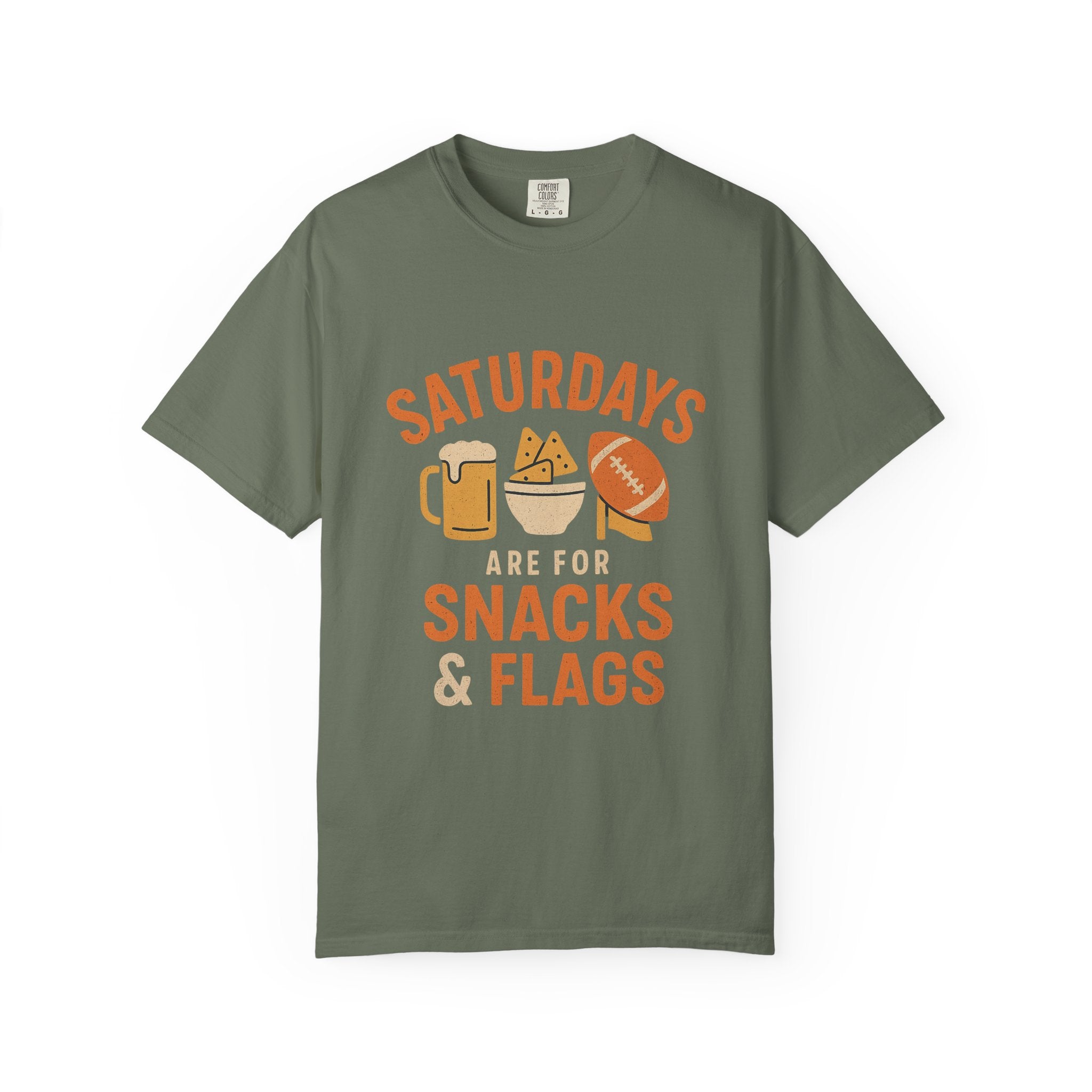 Fun Game Day T-Shirt for Snack Lovers, Football Fan Tee, Saturday Vibe Shirt, Unisex Comfort Wear, Weekend Celebration Top