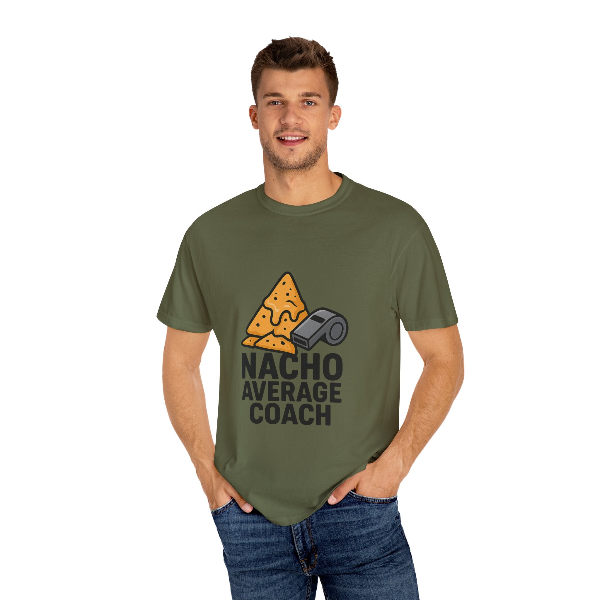 Nacho Average Coach T-Shirt - Fun and Humorous Tee for Coaches, Gift for Sports Fans, Unique Coaching Apparel, Casual Wear