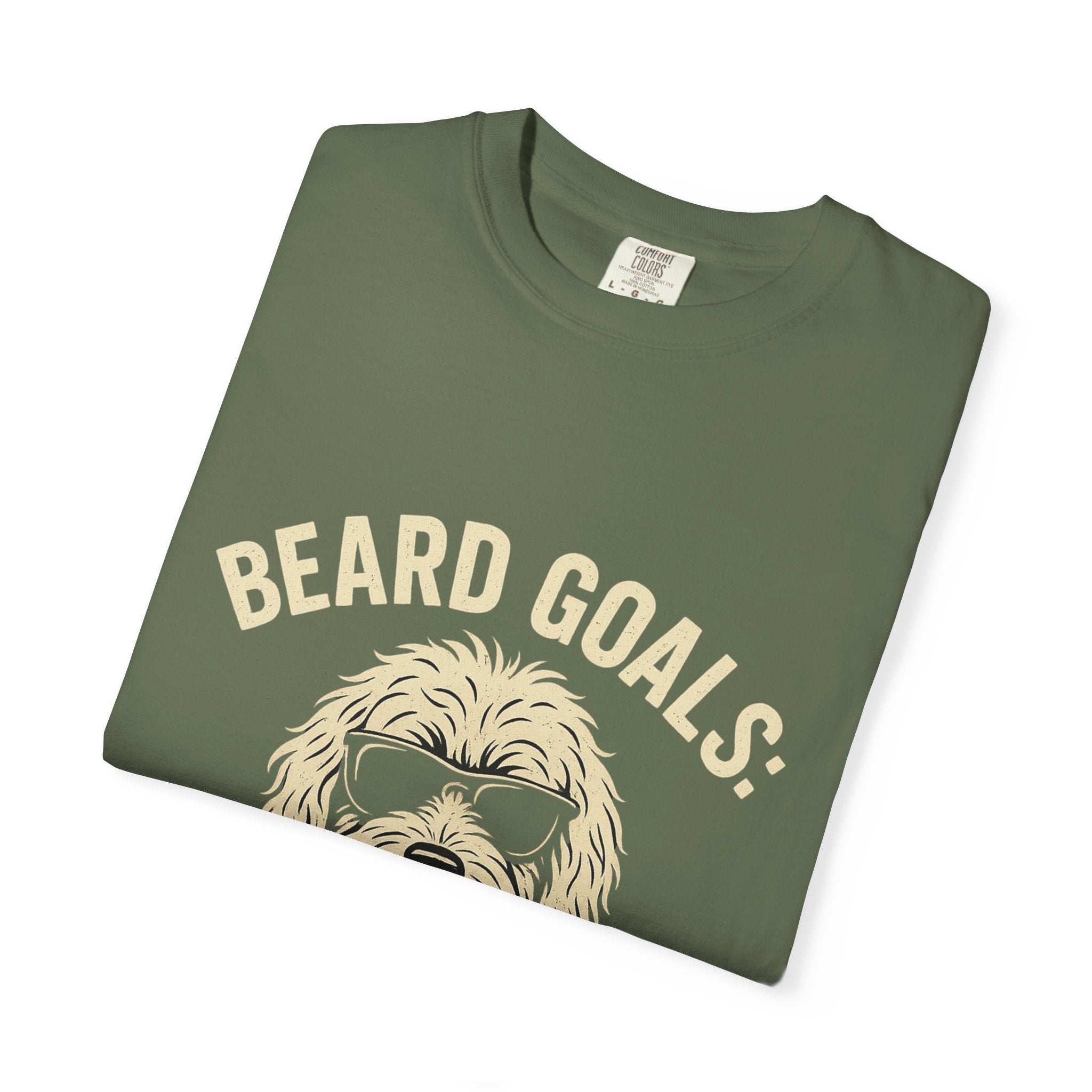 Beard Goals T-Shirt, Fun Graphic Tee, Dog Lover Apparel, Casual Wear, Gifts for Him, Father's Day T-Shirt