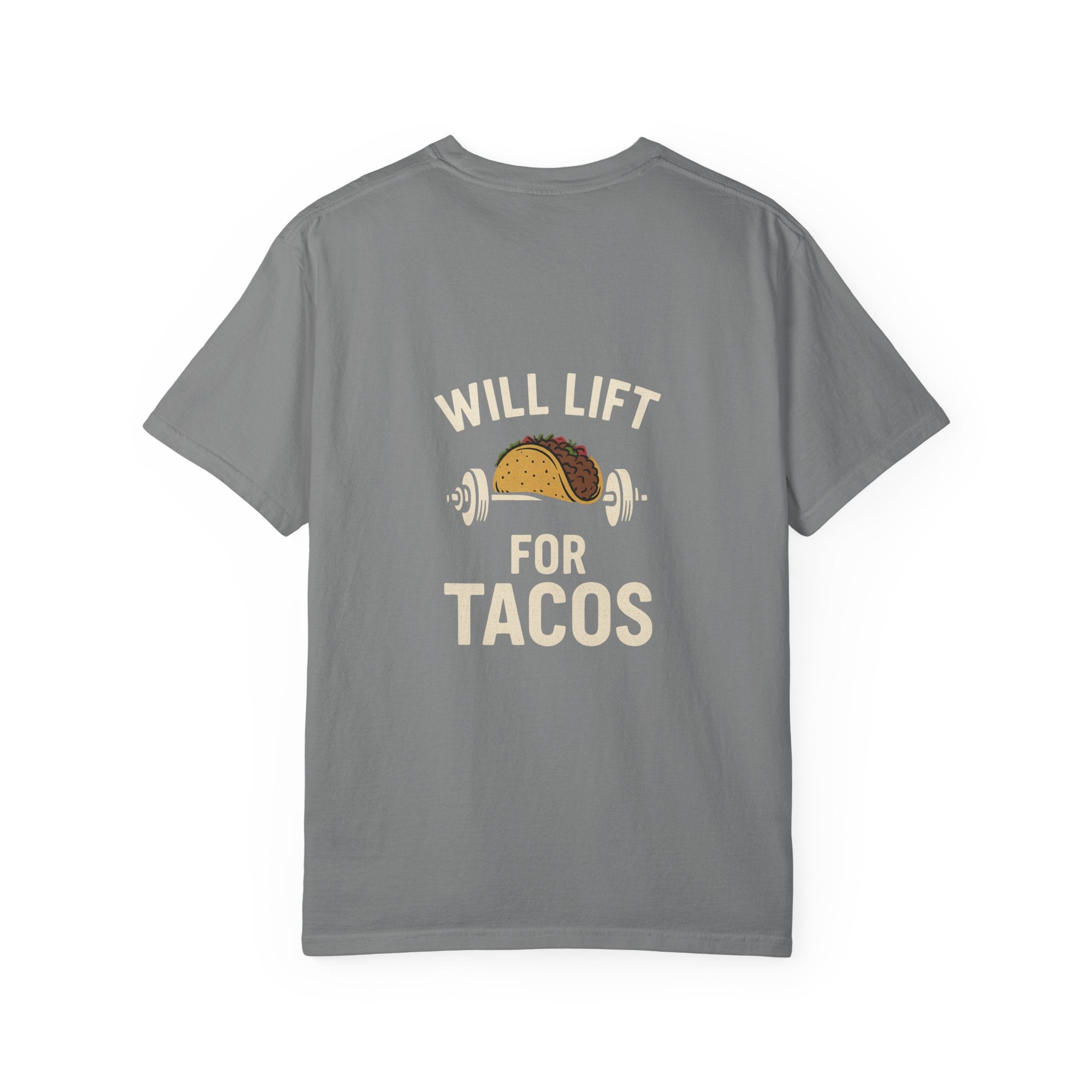 Funny Gym T-Shirt, Taco Lover Shirt, Gift for Weightlifters, Unisex Fitness Tee, Will Lift for Tacos Tee