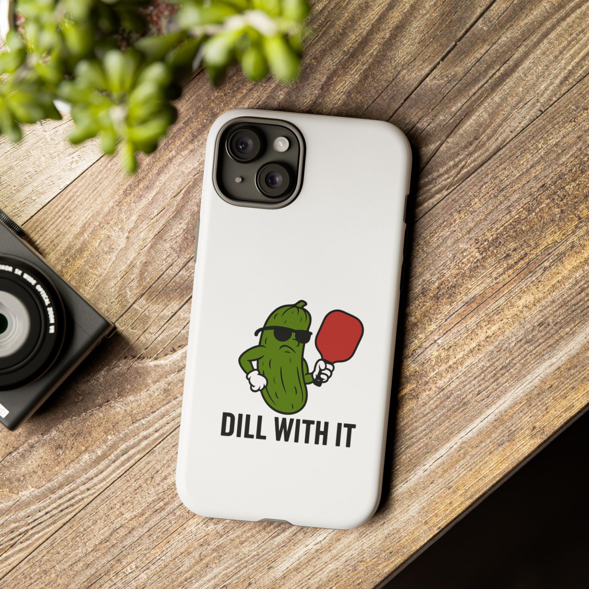 Funny Pickle Phone Case | Dill With It | Quirky Gift for Foodies, Humor Lovers, Birthdays, Kitchen Decor