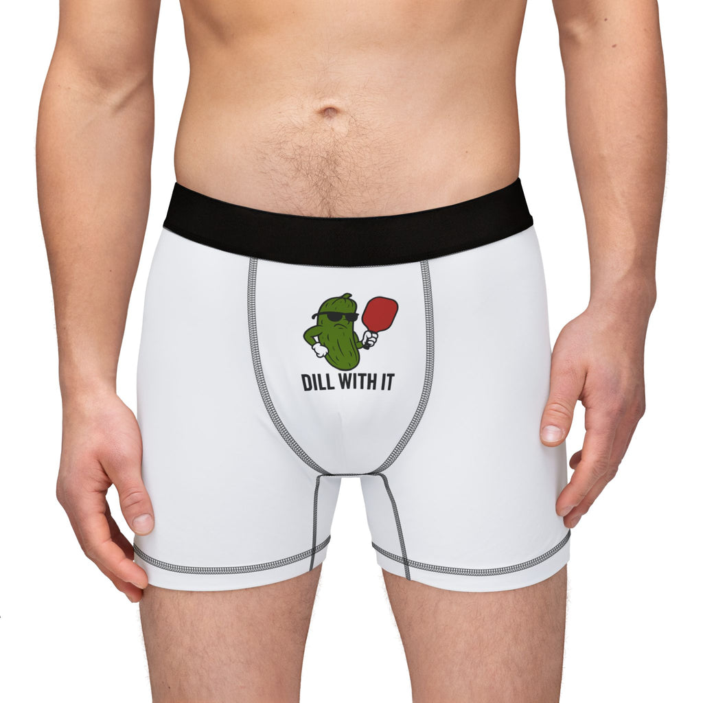 Dill With It Men's Boxers - Fun Gift for Dad, Unique Underwear for Birthdays, Father's Day, Gag Gift, Comfortable Loungewear