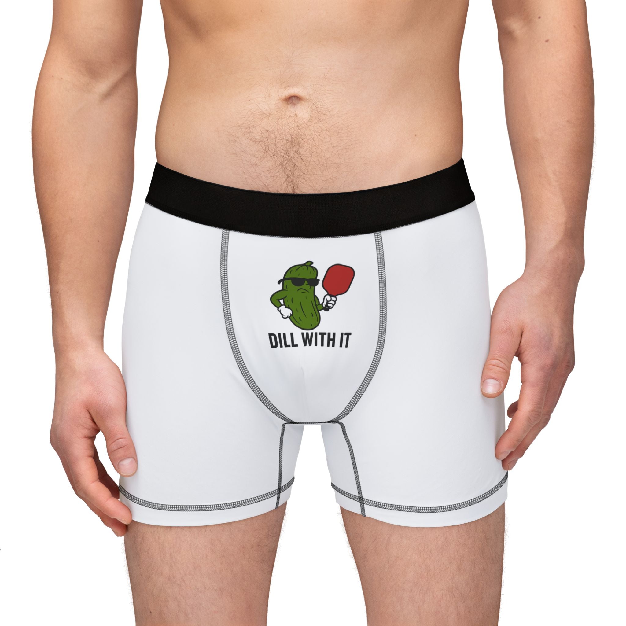 Dill With It Men's Boxers - Fun Gift for Dad, Unique Underwear for Birthdays, Father's Day, Gag Gift, Comfortable Loungewear