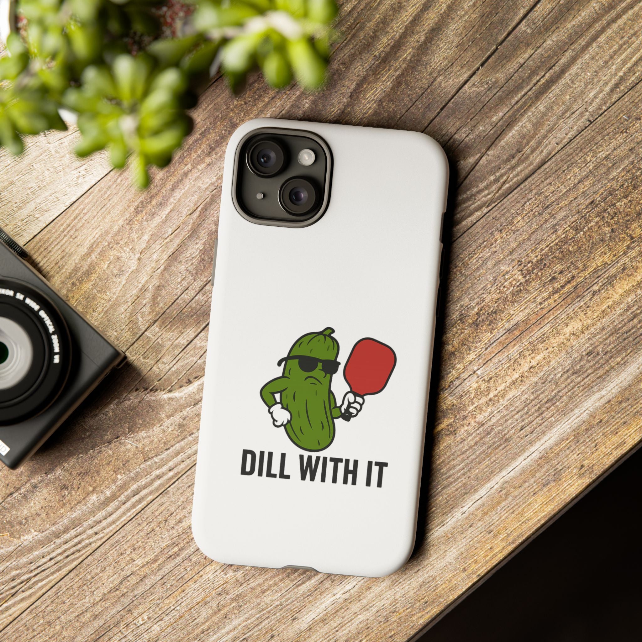 Funny Pickle Phone Case | Dill With It | Quirky Gift for Foodies, Humor Lovers, Birthdays, Kitchen Decor
