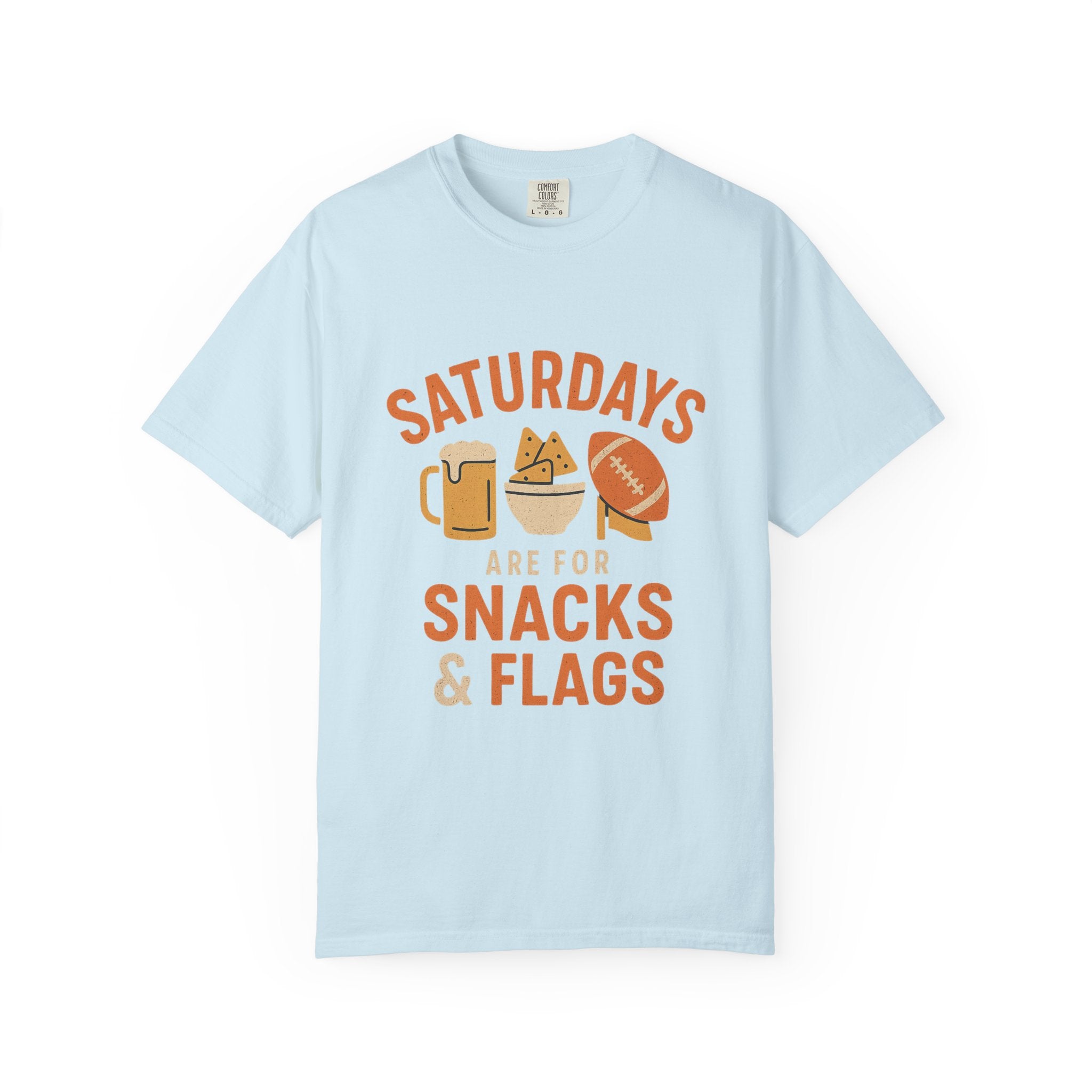 Fun Game Day T-Shirt for Snack Lovers, Football Fan Tee, Saturday Vibe Shirt, Unisex Comfort Wear, Weekend Celebration Top