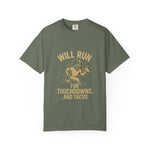 Sporty Humor T-shirt for Taco Lovers - Fun Gift for Football Fans, Tailgating, Game Day, BBQ, Casual Wear