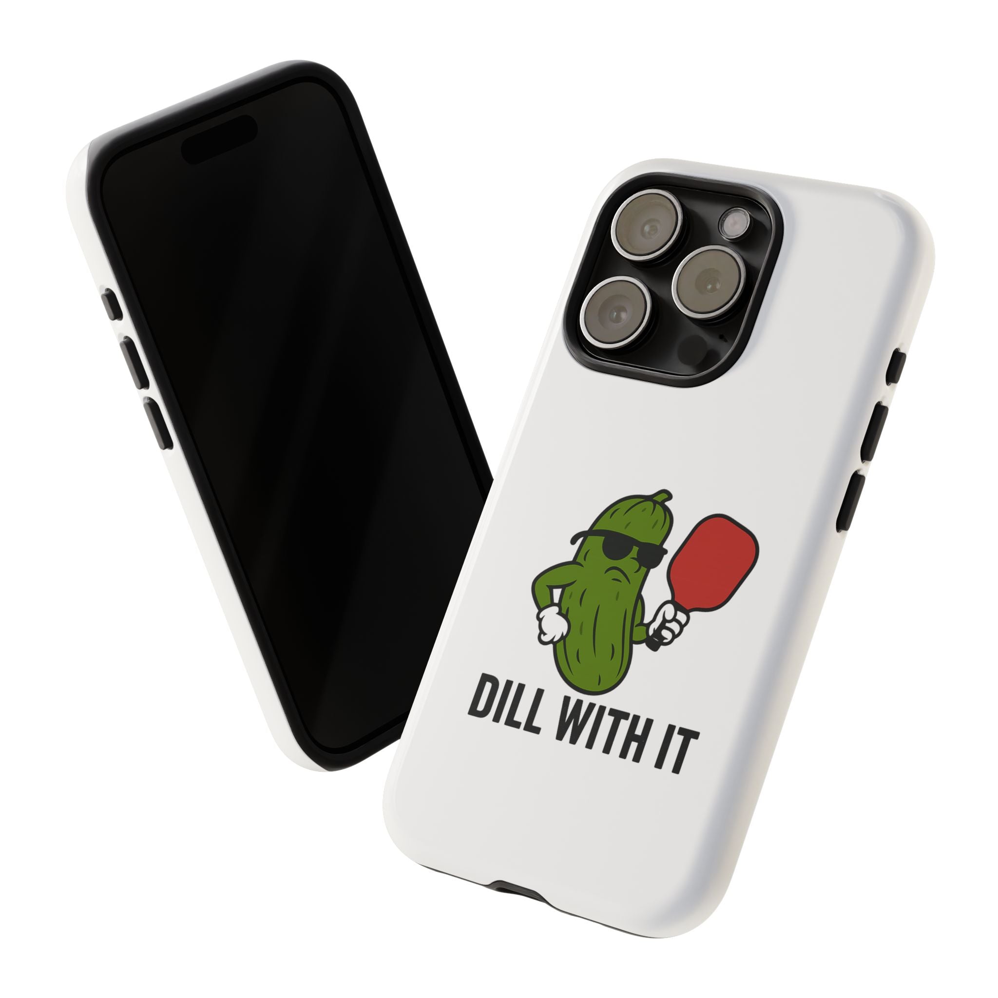 Funny Pickle Phone Case | Dill With It | Quirky Gift for Foodies, Humor Lovers, Birthdays, Kitchen Decor