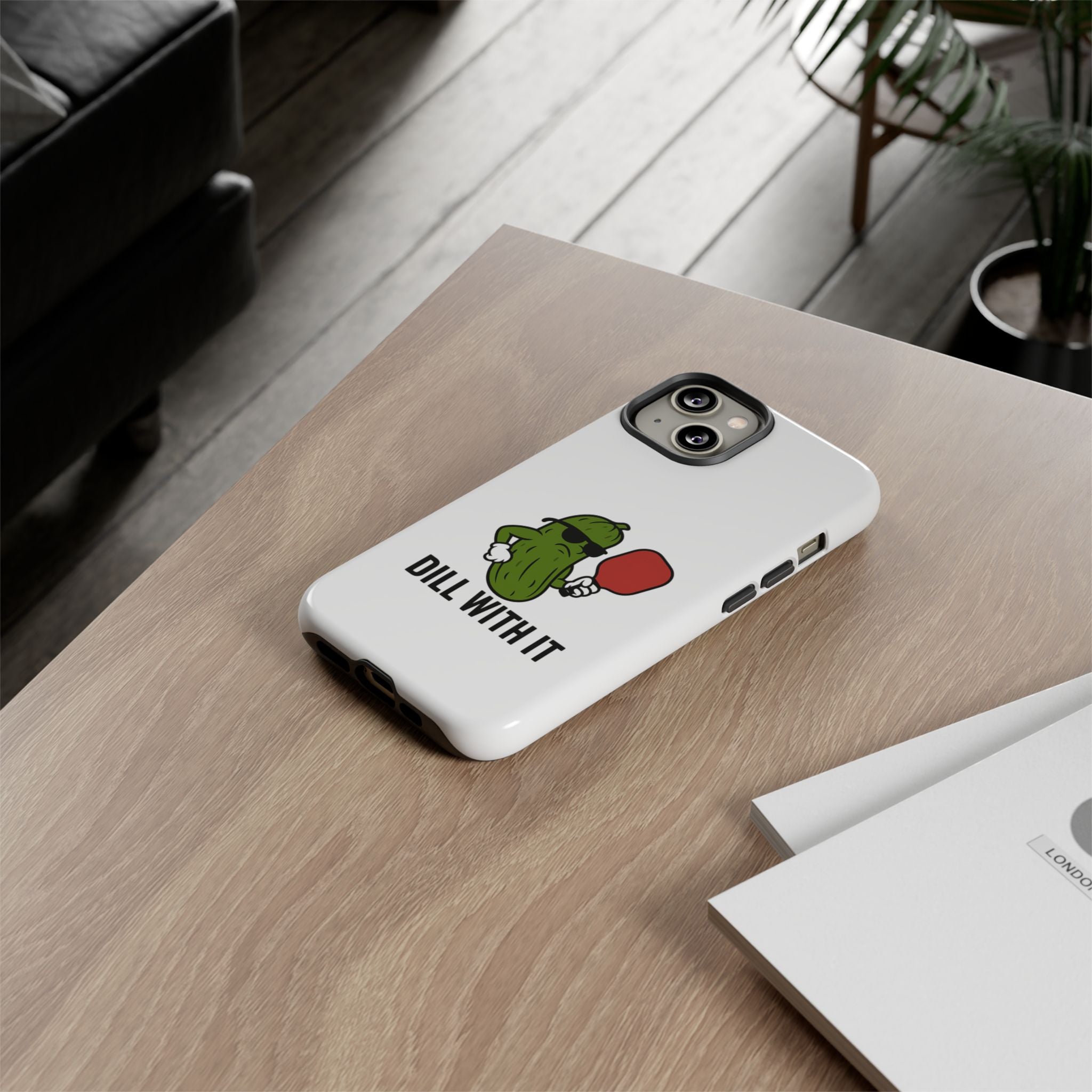 Funny Pickle Phone Case | Dill With It | Quirky Gift for Foodies, Humor Lovers, Birthdays, Kitchen Decor
