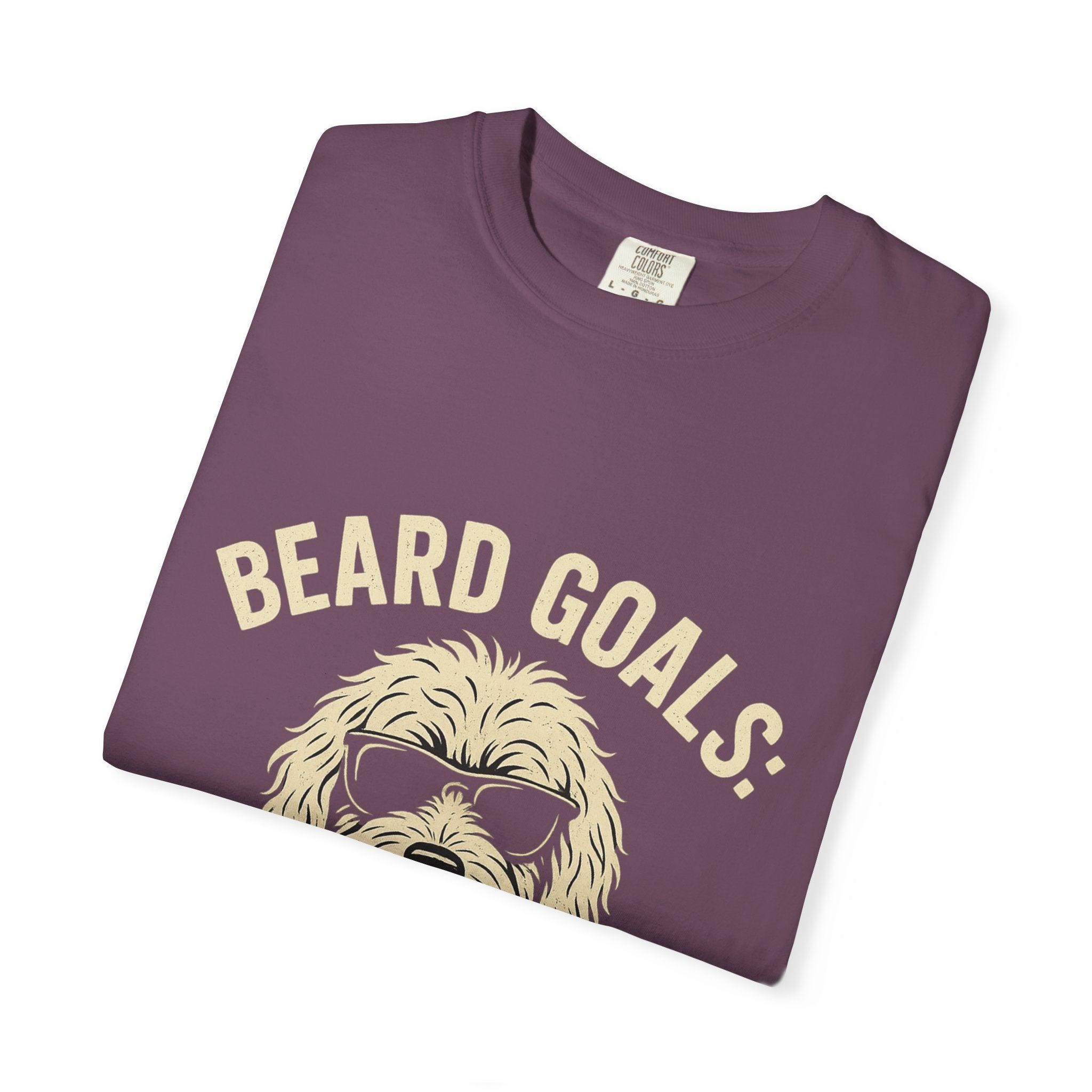 Beard Goals T-Shirt, Fun Graphic Tee, Dog Lover Apparel, Casual Wear, Gifts for Him, Father's Day T-Shirt