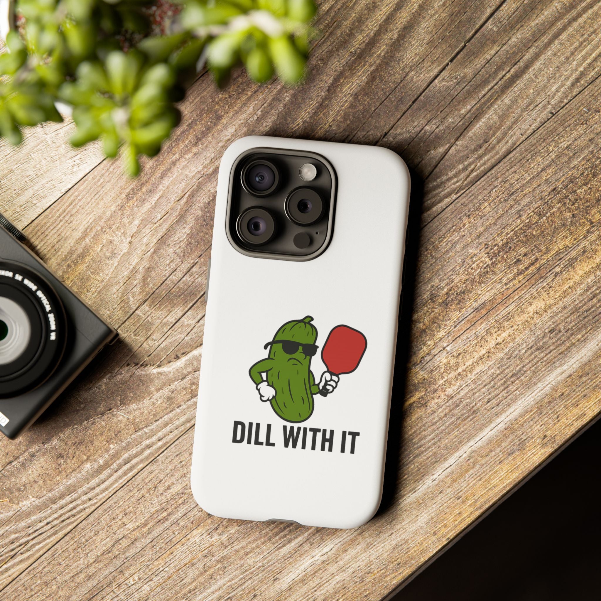 Funny Pickle Phone Case | Dill With It | Quirky Gift for Foodies, Humor Lovers, Birthdays, Kitchen Decor