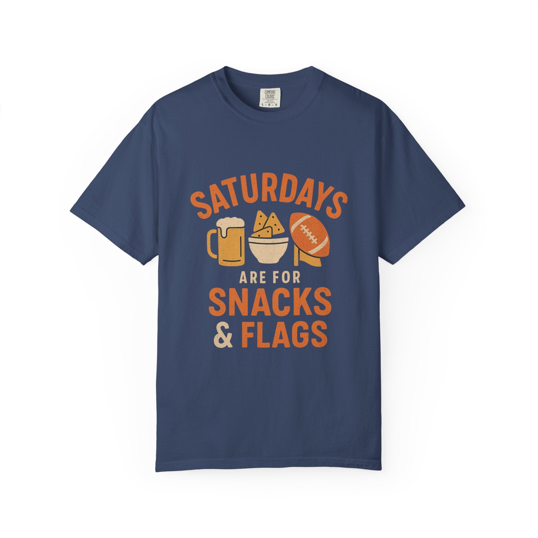 Fun Game Day T-Shirt for Snack Lovers, Football Fan Tee, Saturday Vibe Shirt, Unisex Comfort Wear, Weekend Celebration Top