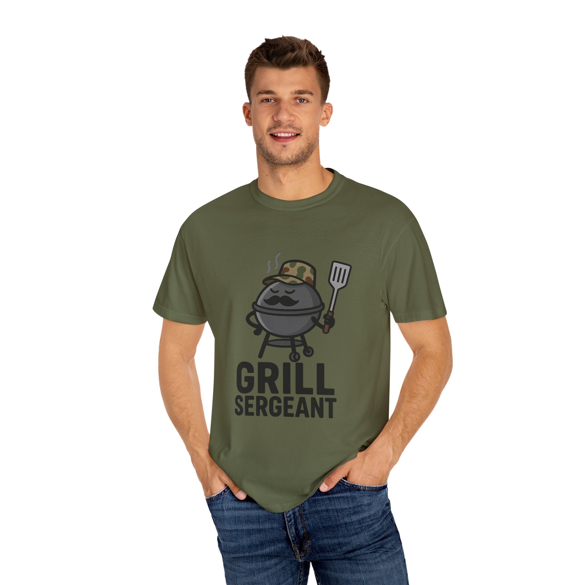 Grill Sergeant T-Shirt | Funny BBQ Apparel, Unisex Gift, Father's Day, Cookout Outfit, Summer Party Wear