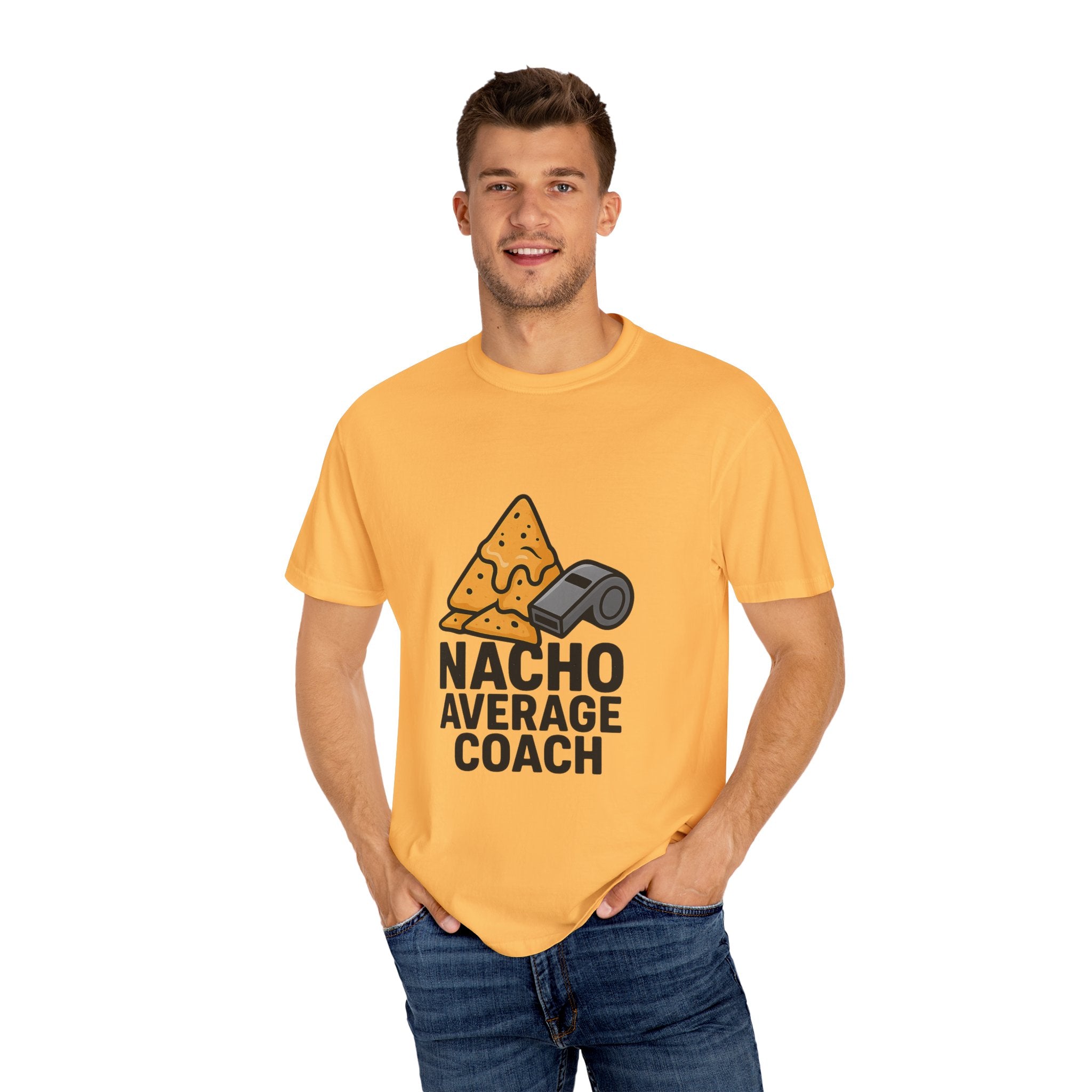 Nacho Average Coach T-Shirt - Fun and Humorous Tee for Coaches, Gift for Sports Fans, Unique Coaching Apparel, Casual Wear