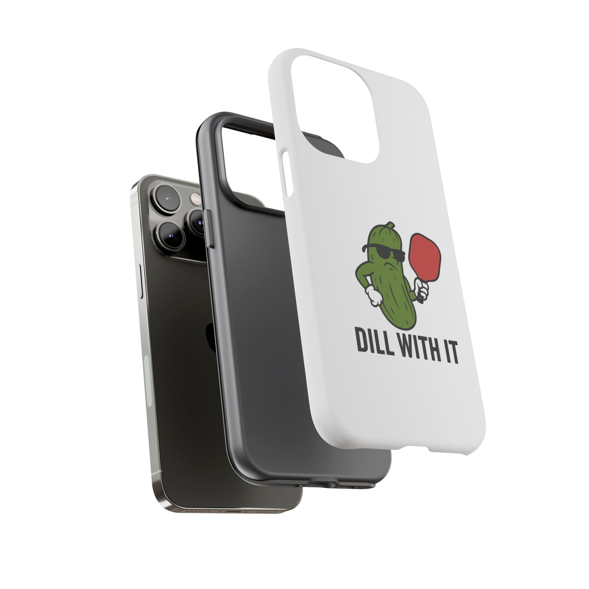 Funny Pickle Phone Case | Dill With It | Quirky Gift for Foodies, Humor Lovers, Birthdays, Kitchen Decor