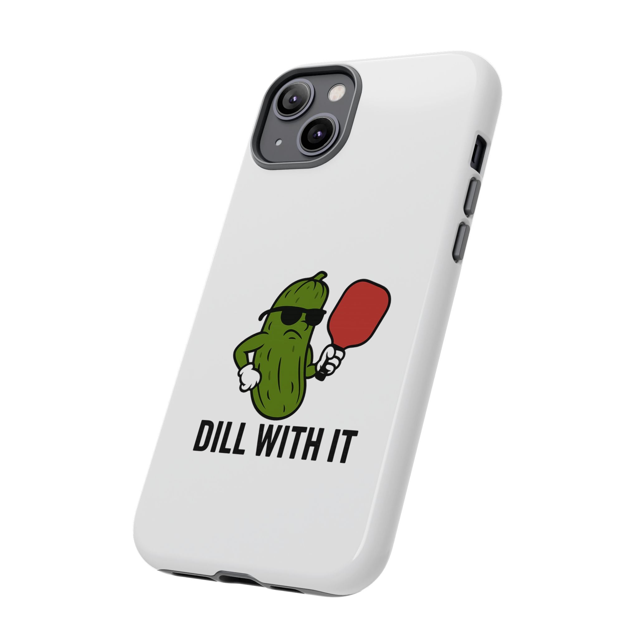Funny Pickle Phone Case | Dill With It | Quirky Gift for Foodies, Humor Lovers, Birthdays, Kitchen Decor