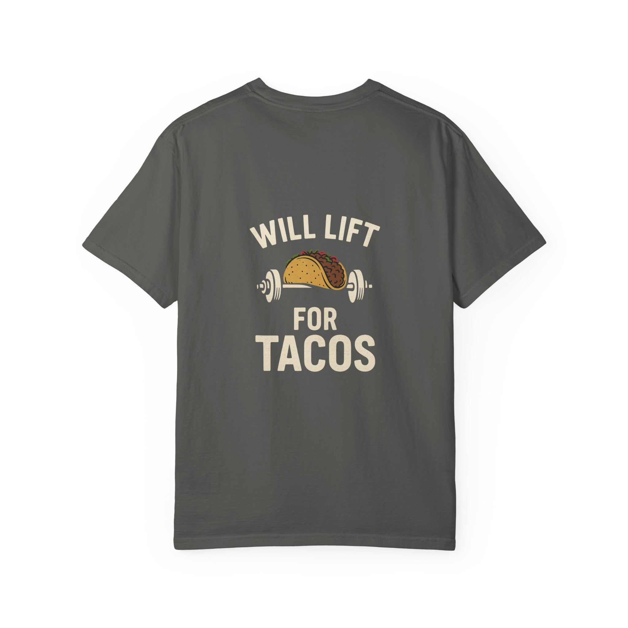 Funny Gym T-Shirt, Taco Lover Shirt, Gift for Weightlifters, Unisex Fitness Tee, Will Lift for Tacos Tee
