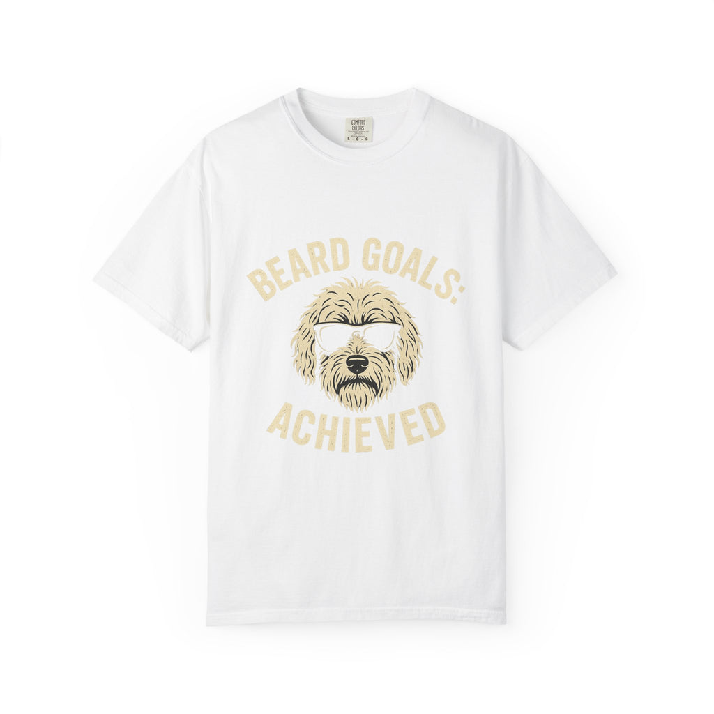 Beard Goals T-Shirt, Fun Graphic Tee, Dog Lover Apparel, Casual Wear, Gifts for Him, Father's Day T-Shirt
