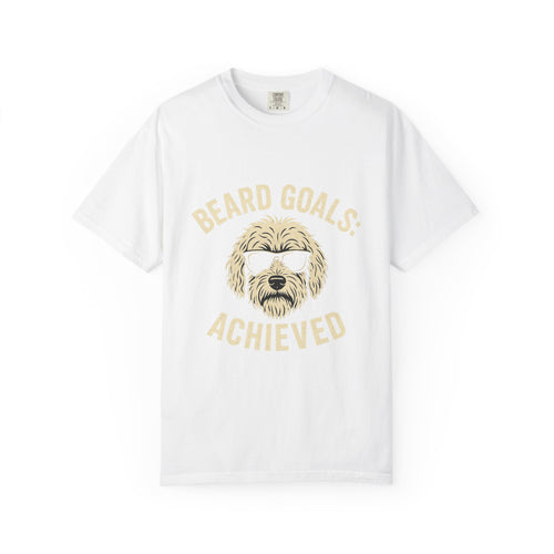 Beard Goals T-Shirt, Fun Graphic Tee, Dog Lover Apparel, Casual Wear, Gifts for Him, Father's Day T-Shirt