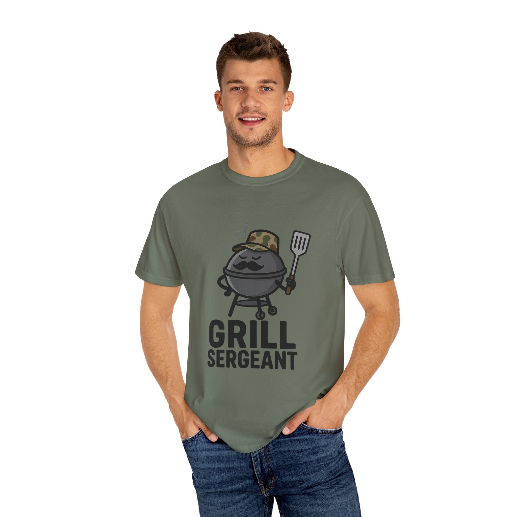 Grill Sergeant T-Shirt | Funny BBQ Apparel, Unisex Gift, Father's Day, Cookout Outfit, Summer Party Wear